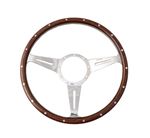 Steering Wheel 14" Wood Dished with Slots - MK314DS - Moto-Lita